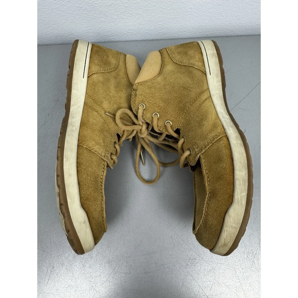 North Face Boots Mens 9.5 Tan Brown Seude Leather Ballard Evo Chukka Trail Hiker
